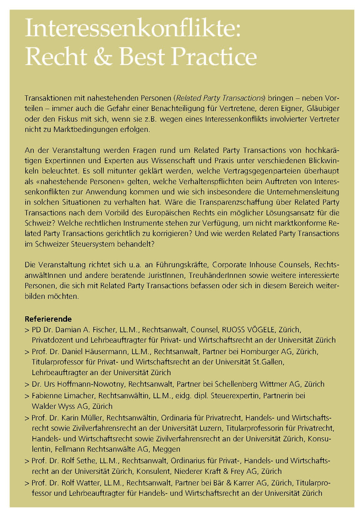 Inhalt / Referendierende