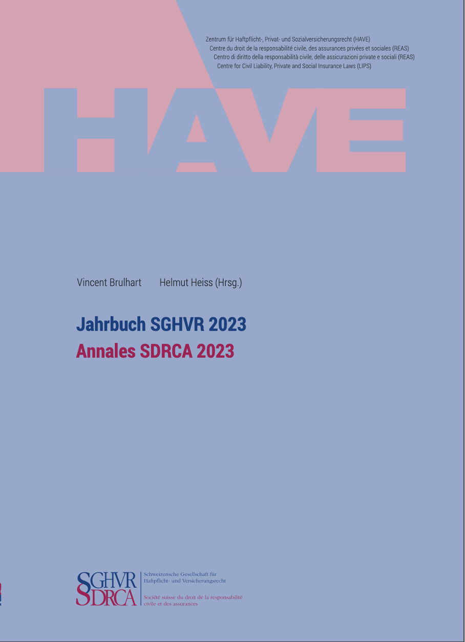 Buchcover Jahrbuch SGHVR 2023
