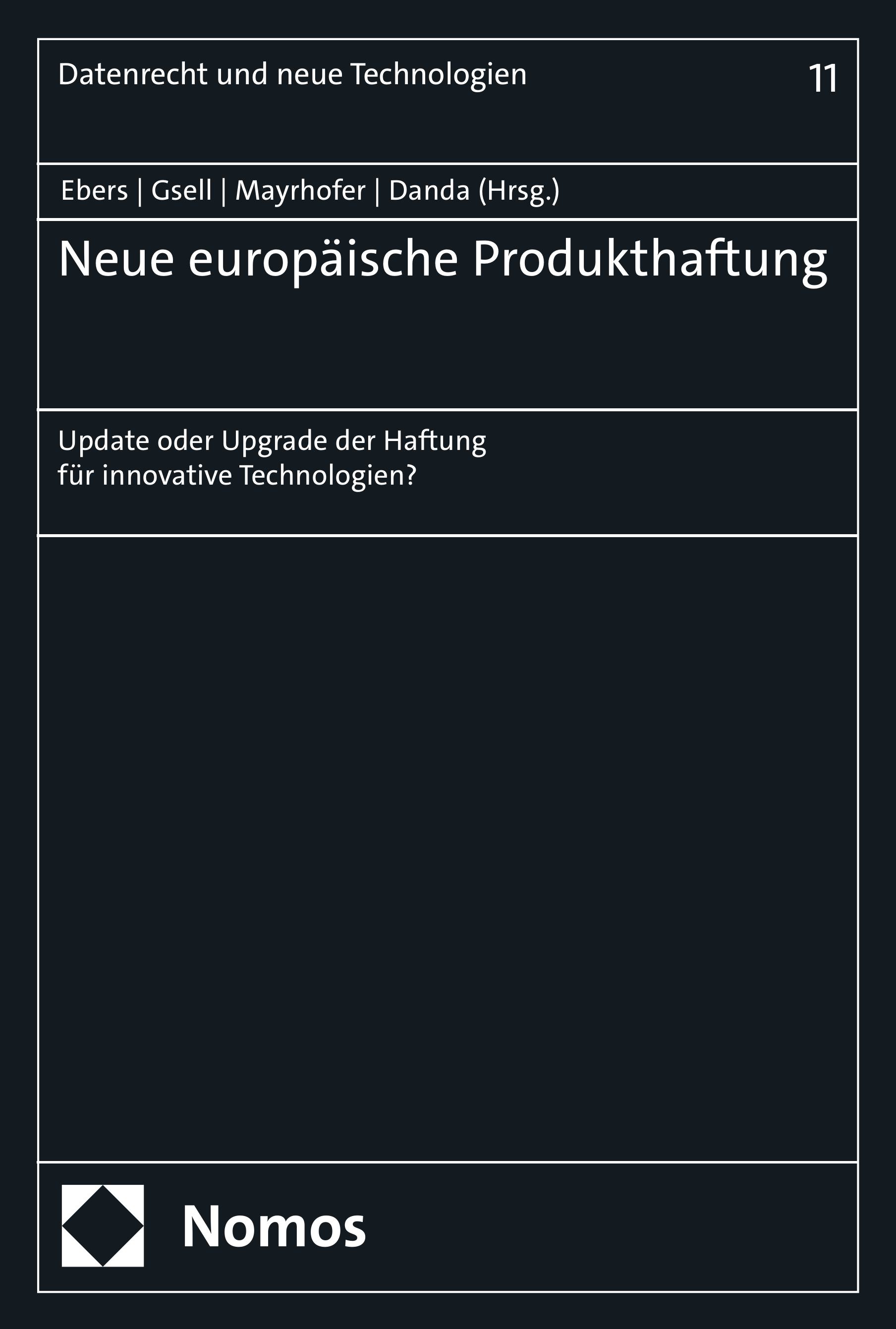Bild des Buchcovers (Neue europäsiche Produkthaftung)